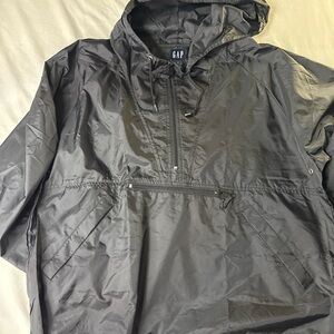 GAP Men's Charcoal Hooded Windbreaker